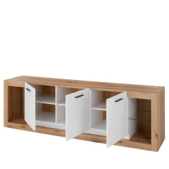 Online Wohnen Design TV-Lowboard mit vier offenen Fächern - Adejano
