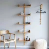 New Wohnen Design Wandregal aus Bambus in Natur - Rasfera