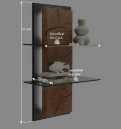 Best Wohnen Design Wandregal mit Beleuchtung - Drinidad
