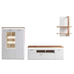 Outlet Wohnen Design Wohnkombination mit Licht - Caldri (dreiteilig)