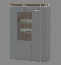 Outlet Wohnen Design Wohnkombination mit Licht - Caldri (dreiteilig)