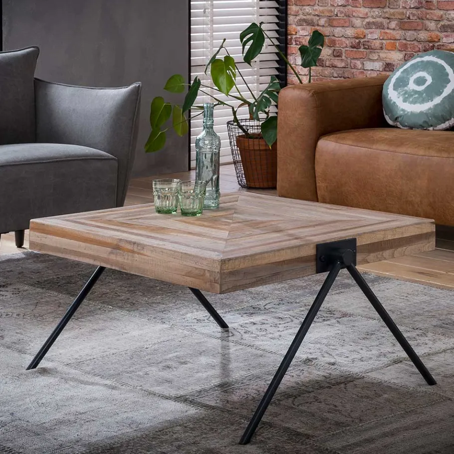 Best Wohnen Design Wohnzimmertisch aus Teak Antik - Ancra