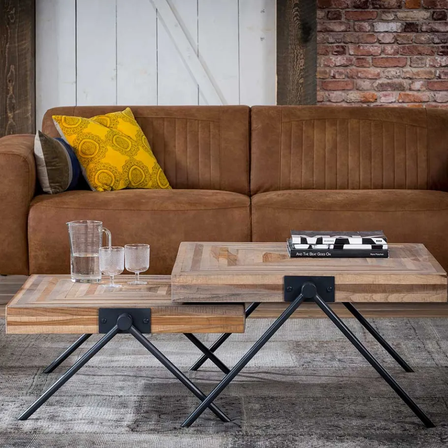 Best Wohnen Design Wohnzimmertisch aus Teak Antik - Ancra
