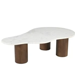 New Wohnen Design Wohnzimmertisch mit Marmorplatte - Tanky