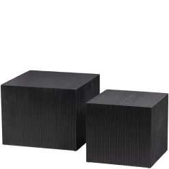 Best Wohnen Design Zweisatz Beistelltisch in Schwarz - Canpur (zweiteilig)