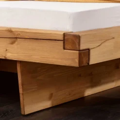 New Wohnen Design-Balkenbett mit Polsterkopfteil - Kalastania