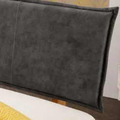 New Wohnen Design-Balkenbett mit Polsterkopfteil - Kalastania