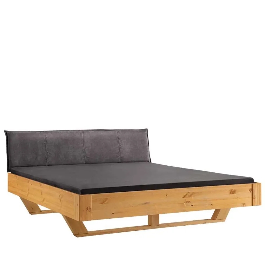 Sale Wohnen Designbett mit Holzkufen aus Kiefer gelaugt - Ravilon