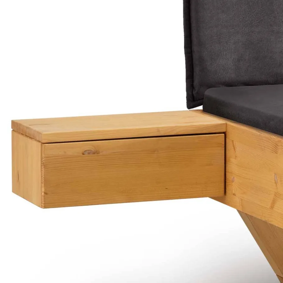 Sale Wohnen Designbett mit Holzkufen aus Kiefer gelaugt - Ravilon