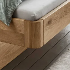 Online Wohnen Designbett mit zwei Bettkästen aus Wildeiche - Zennian (dreiteilig)