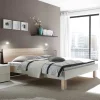 Online Wohnen Design-Doppelbett in hellem Esche Dekor & Weiß - Ezianas