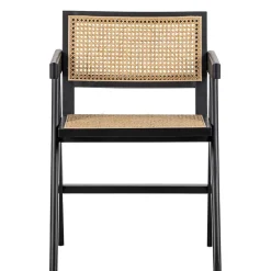 New Wohnen Designer Armlehnenstuhl aus Rattan Wiener Geflecht - Leano