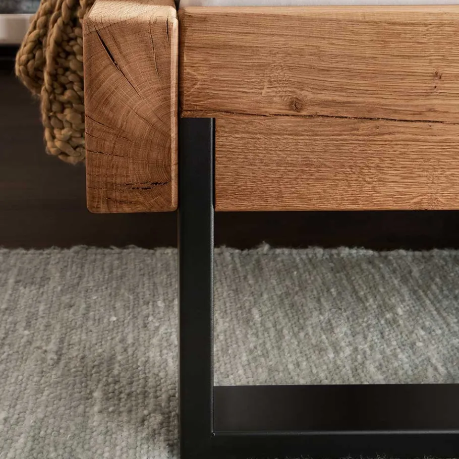 Best Wohnen Designer Balkenbett Wildeiche mit LED - Elise