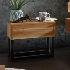 Best Wohnen Designer Balkenbett Wildeiche mit LED - Elise