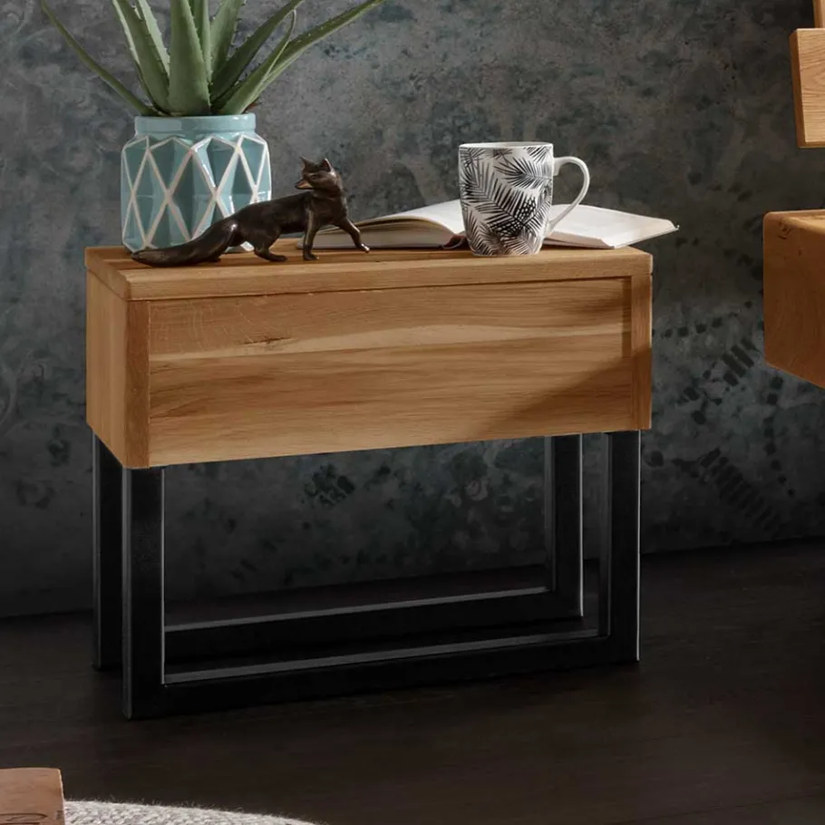 Best Wohnen Designer Balkenbett Wildeiche mit LED - Elise