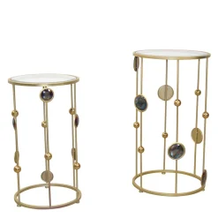 Sale Wohnen Designer Beistelltisch aus Spiegelglas - Quarzas