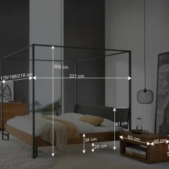 New Wohnen Designer Himmelbett als Doppelbett - Adea