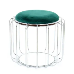 Clearance Wohnen Designer Hocker in Grün Samt - Mundary