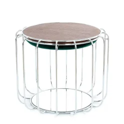 Clearance Wohnen Designer Hocker in Grün Samt - Mundary