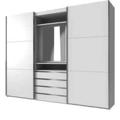 Outlet Wohnen Designer Kleiderschrank mit Schwebetüren - Gastruna
