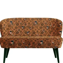 Wohnen Designer Sofa mit Wiedehopf Vogel & Blumen - Fanos