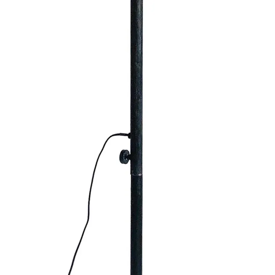Wohnen Designer Stehlampe in Schwarz & Messingfarben - Milana