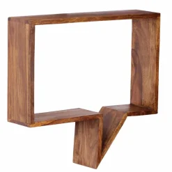 Best Wohnen Designer Wandregal Set Hoslo aus Massivholz Sheesham (zweiteilig)