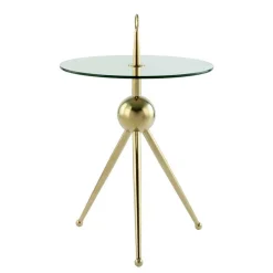 Clearance Wohnen Designer-Beistelltisch mit Glasplatte - Tellimo