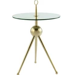 Clearance Wohnen Designer-Beistelltisch mit Glasplatte - Tellimo