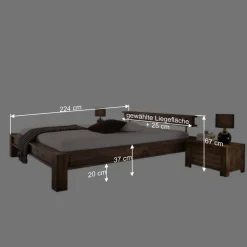 New Wohnen Designerbett Locester in Braun