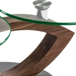 Clearance Wohnen Designertisch fürs Wohnzimmer mit runden Glasplatten - Emre