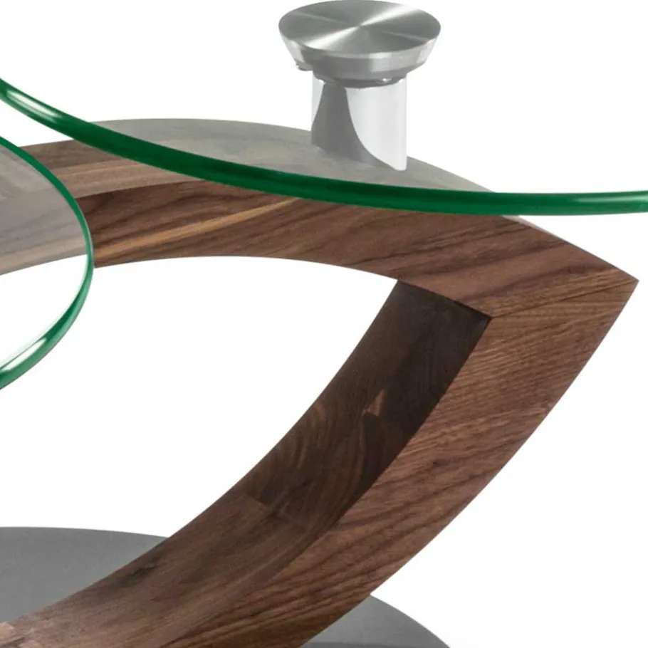 Clearance Wohnen Designertisch fürs Wohnzimmer mit runden Glasplatten - Emre