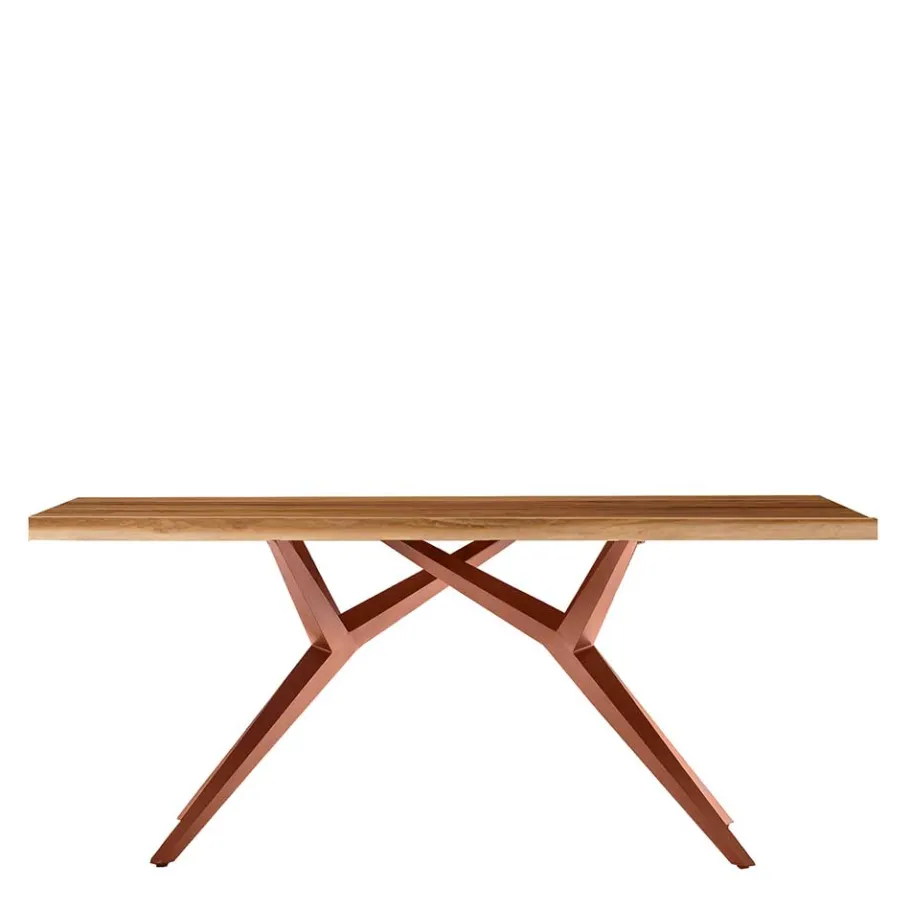 New Wohnen Design-Esstisch aus Altholz Teak - Canarie