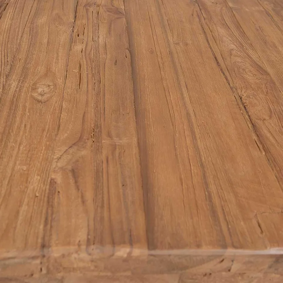 New Wohnen Design-Esstisch aus Altholz Teak - Canarie