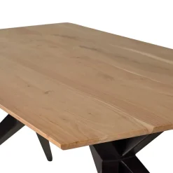 New Wohnen Design-Esstisch mit Massivholzplatte Akazie - Annipurk