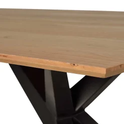 New Wohnen Design-Esstisch mit Massivholzplatte Akazie - Annipurk
