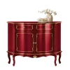 Clearance Wohnen Design-Kommode in Rot und Gold - Julya