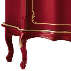 Clearance Wohnen Design-Kommode in Rot und Gold - Julya