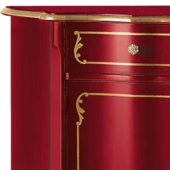 Clearance Wohnen Design-Kommode in Rot und Gold - Julya