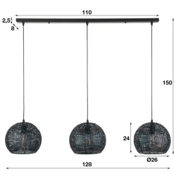 Sale Wohnen Design-Pendelleuchte mit drei Schirmen - Longos