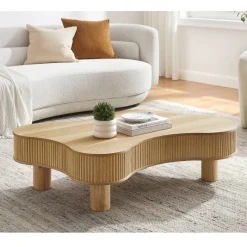 Sale Wohnen Design-Sofatisch in Esche Natur Furnier - Olcian