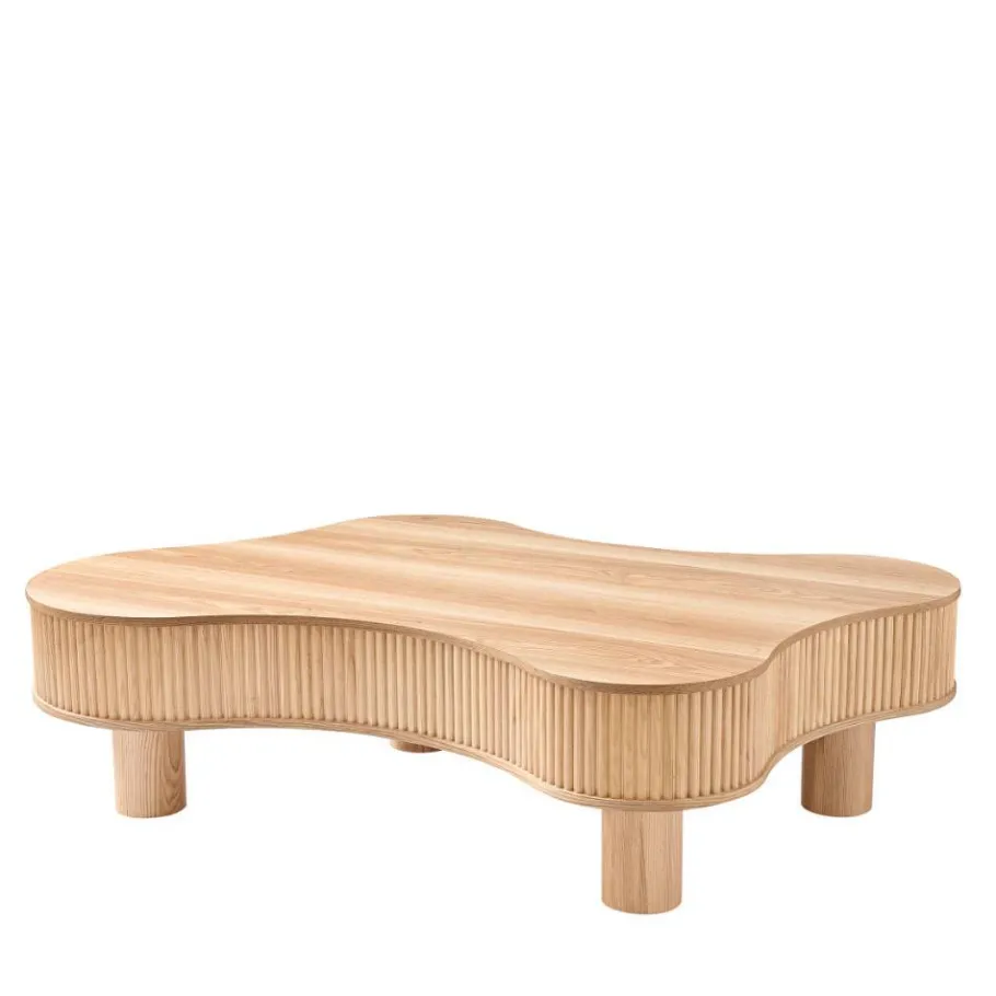 Sale Wohnen Design-Sofatisch in Esche Natur Furnier - Olcian