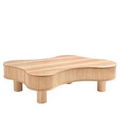 Sale Wohnen Design-Sofatisch in Esche Natur Furnier - Olcian