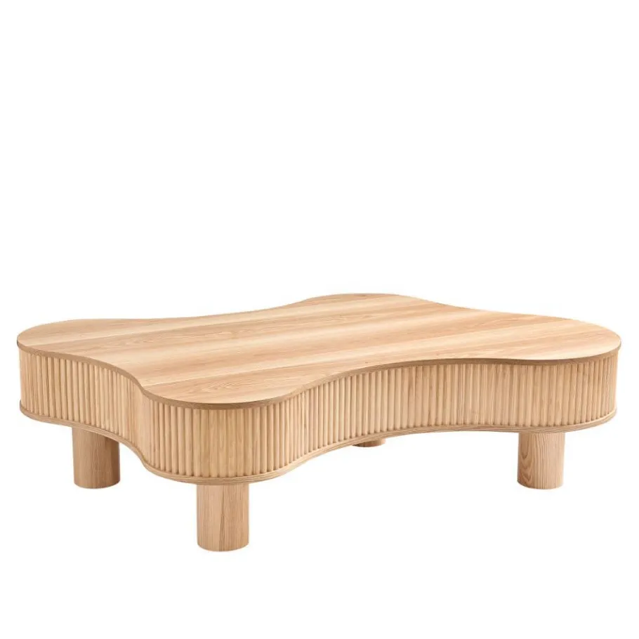 Sale Wohnen Design-Sofatisch in Esche Natur Furnier - Olcian