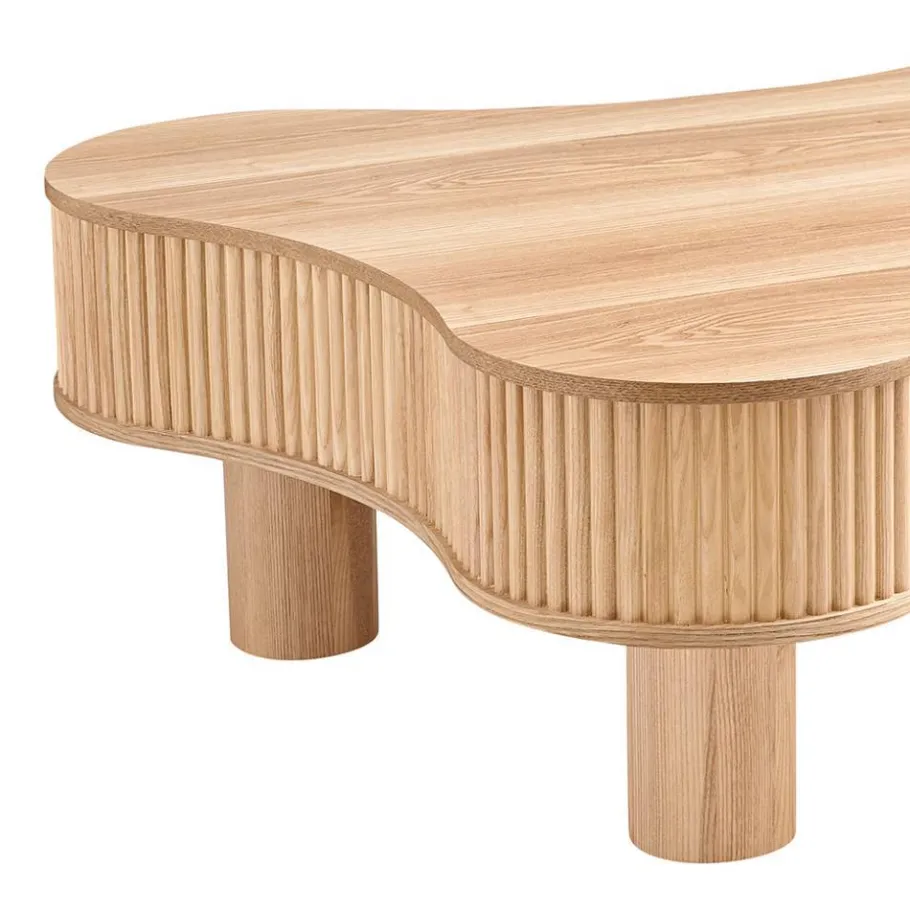 Sale Wohnen Design-Sofatisch in Esche Natur Furnier - Olcian
