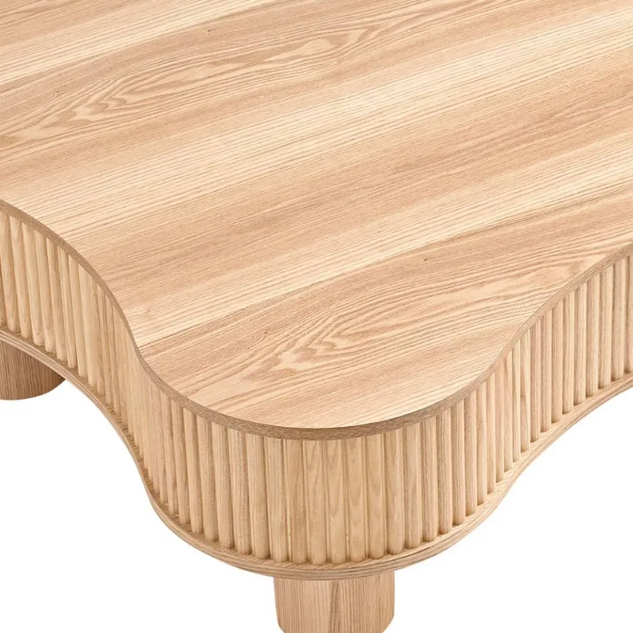 Sale Wohnen Design-Sofatisch in Esche Natur Furnier - Olcian