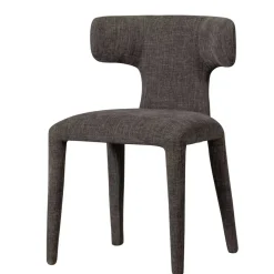 Outlet Wohnen Designstühle in Dunkelbraun Stoff - Mestecan (2er Set)