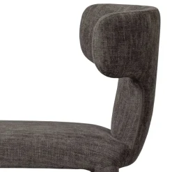 Outlet Wohnen Designstühle in Dunkelbraun Stoff - Mestecan (2er Set)