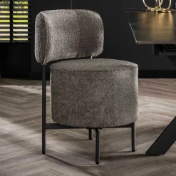 Wohnen Designstuhl in Grau Boucle - Fincher