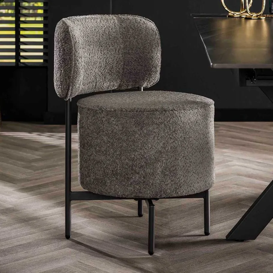 Wohnen Designstuhl in Grau Boucle - Fincher